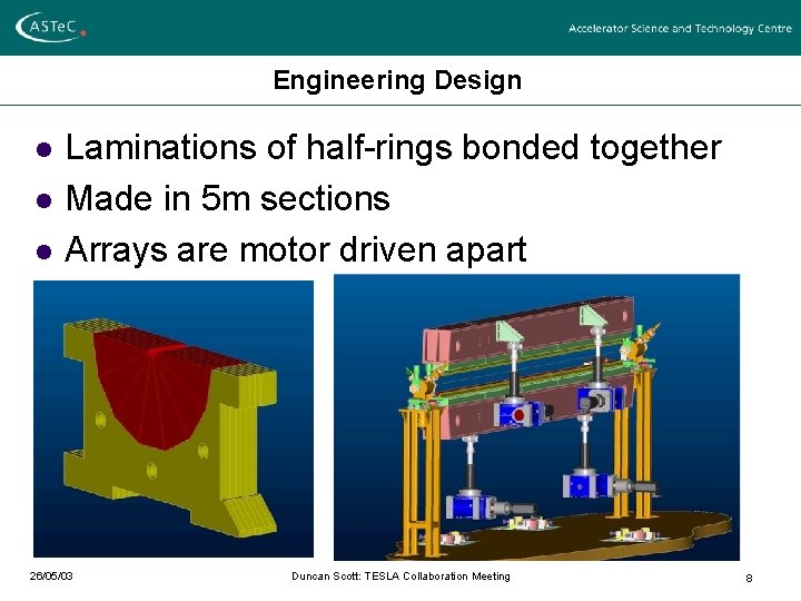 Engineering Design l l l Laminations of half-rings bonded together Made in 5 m