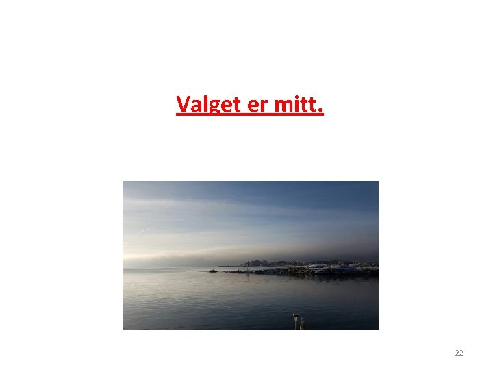 Valget er mitt. 22 