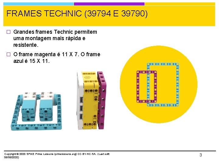 FRAMES TECHNIC (39794 E 39790) � Grandes frames Technic permitem uma montagem mais rápida