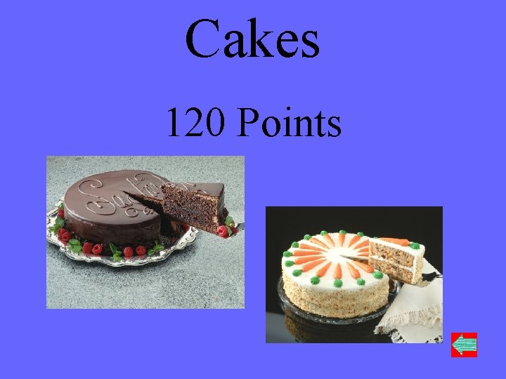Cakes 120 Points 