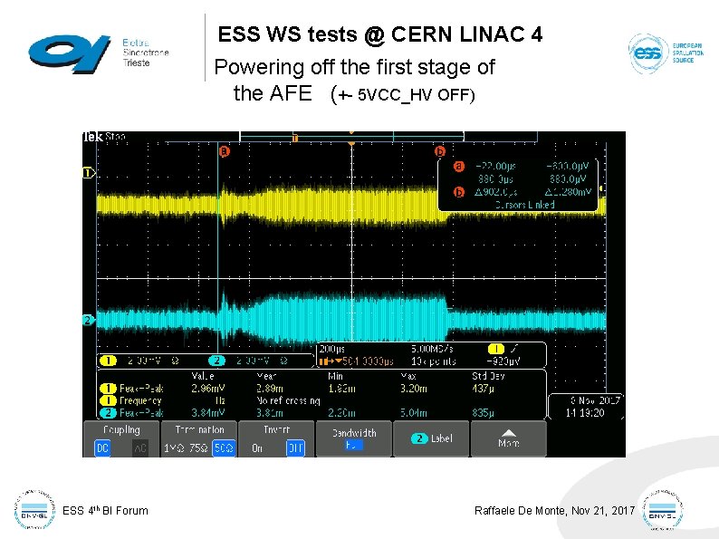 ESS WS tests @ CERN LINAC 4 Powering off the first stage of the ESS WS tests @ CERN LINAC 4 Powering off the first stage of the