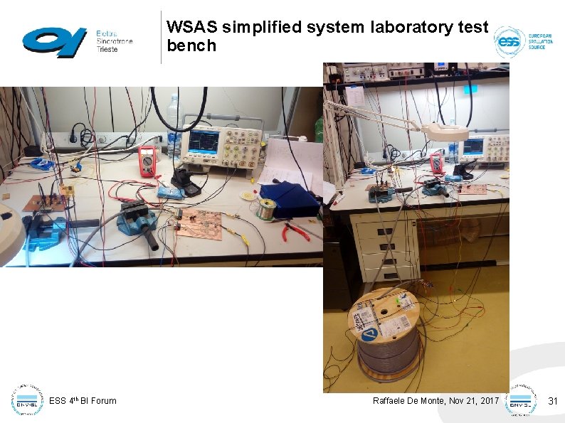 WSAS simplified system laboratory test bench ESS 4 th BI Forum Raffaele De Monte, WSAS simplified system laboratory test bench ESS 4 th BI Forum Raffaele De Monte,