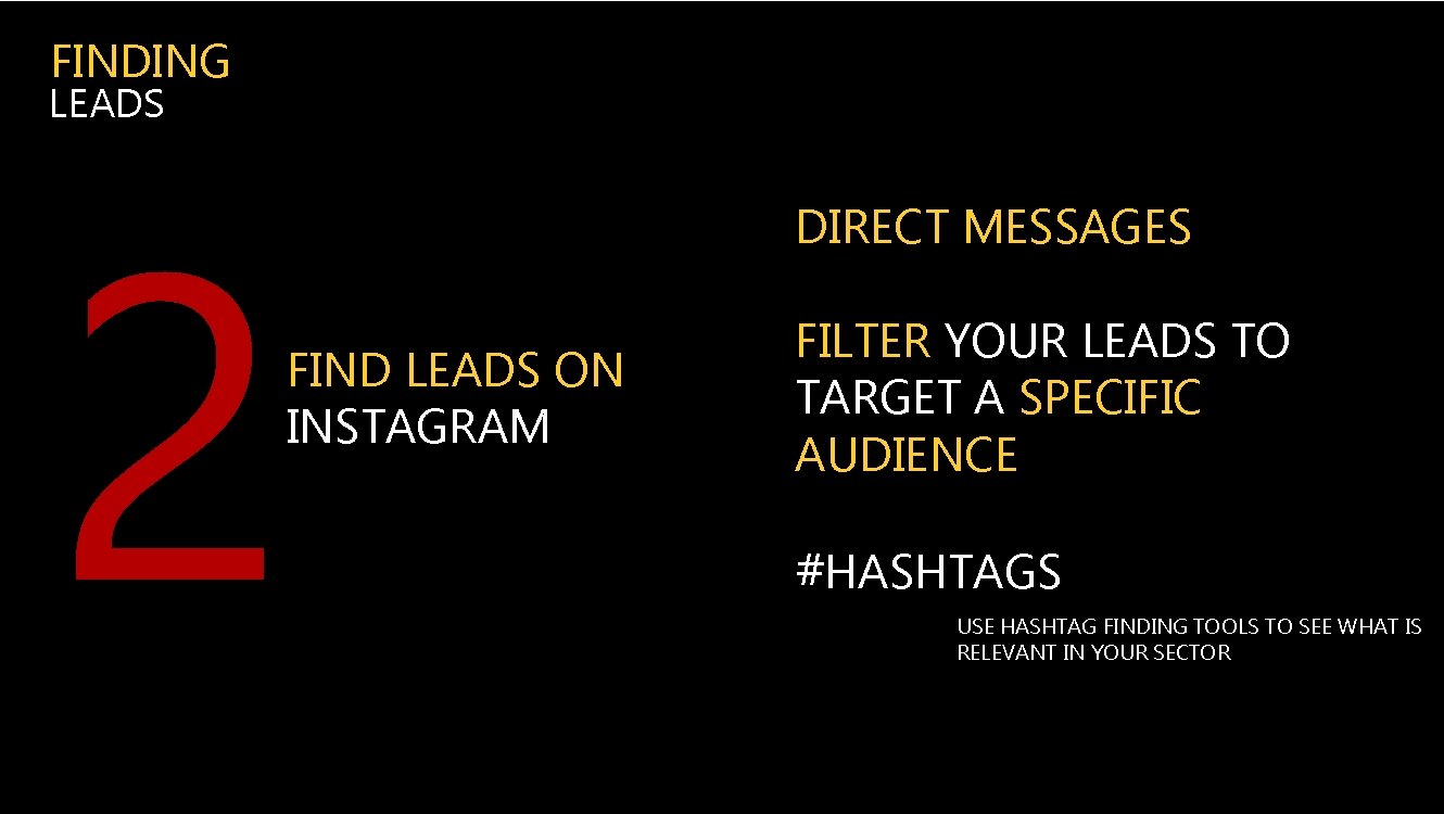 FINDING LEADS 2 FIND LEADS ON INSTAGRAM DIRECT MESSAGES FILTER YOUR LEADS TO TARGET