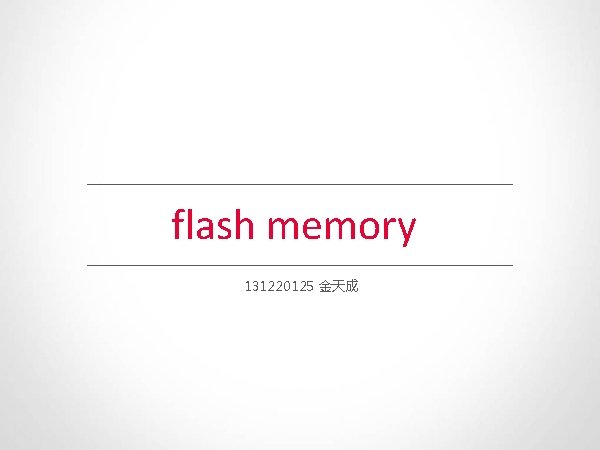 flash memory 131220125 金天成 