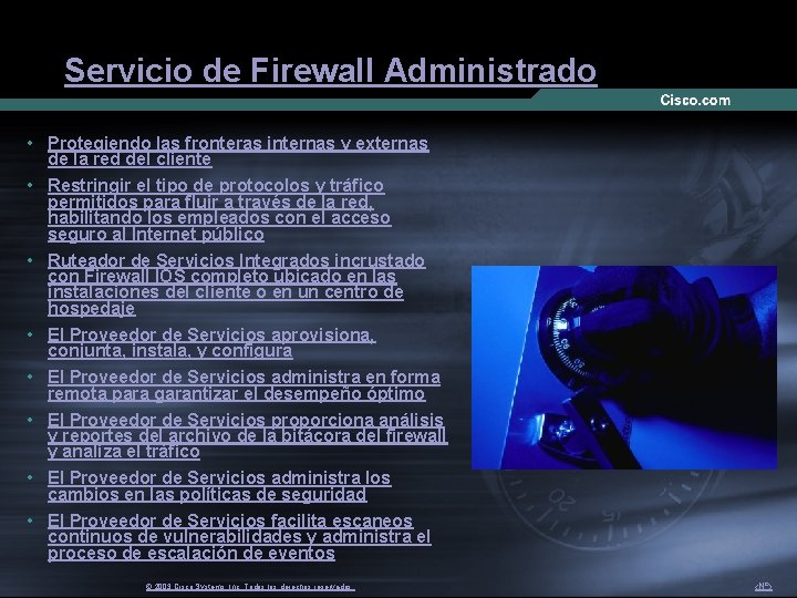 Servicio de Firewall Administrado • Protegiendo las fronteras internas y externas de la red