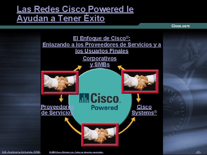 Las Redes Cisco Powered le Ayudan a Tener Éxito El Enfoque de Cisco®: Enlazando