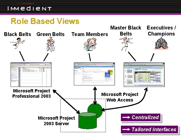 Role Based Views Black Belts Green Belts Master Black Belts Team Members Microsoft Project
