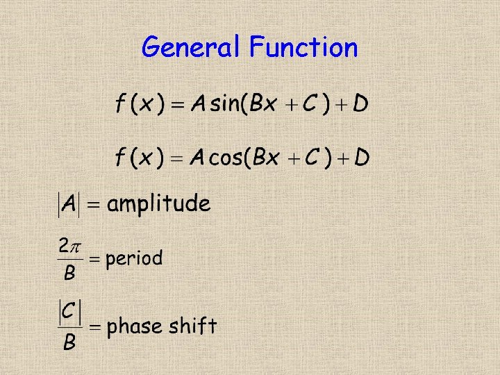 General Function 