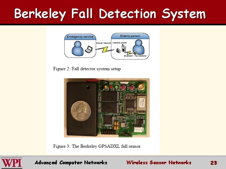 Berkeley Fall Detection System Advanced Computer Networks Wireless Sensor Networks 23 