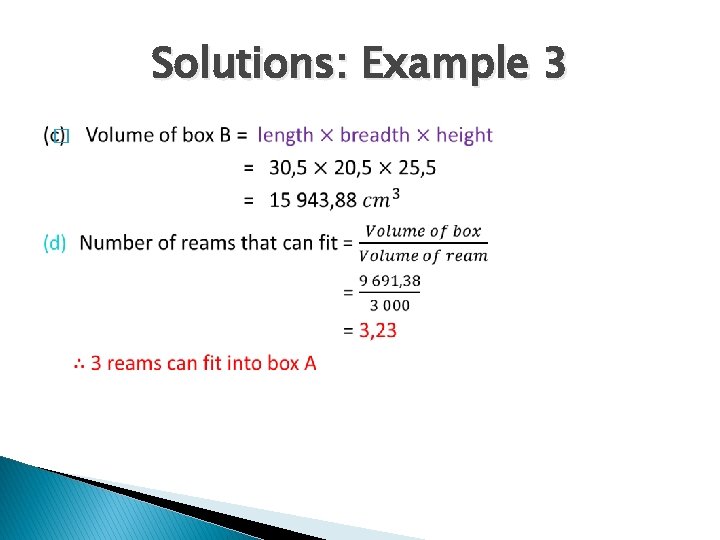 Solutions: Example 3 � 