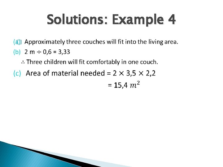 Solutions: Example 4 � 
