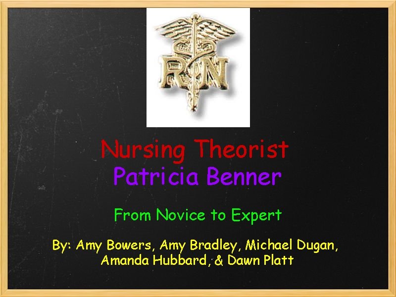 Nursing Theorist Patricia Benner From Novice to Expert By: Amy Bowers, Amy Bradley, Michael