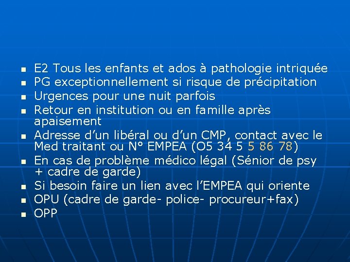 n n n n n E 2 Tous les enfants et ados à pathologie n n n n n E 2 Tous les enfants et ados à pathologie