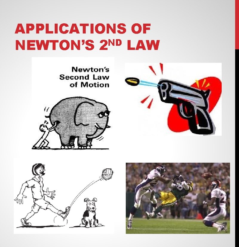 APPLICATIONS OF NEWTON’S 2 ND LAW 