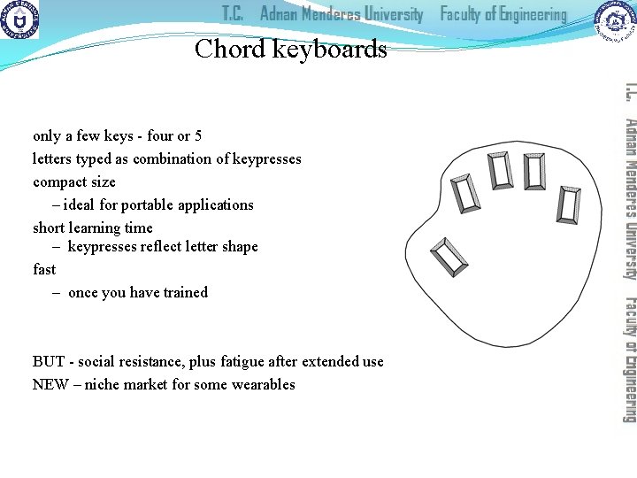 Chord keyboards only a few keys - four or 5 letters typed as combination