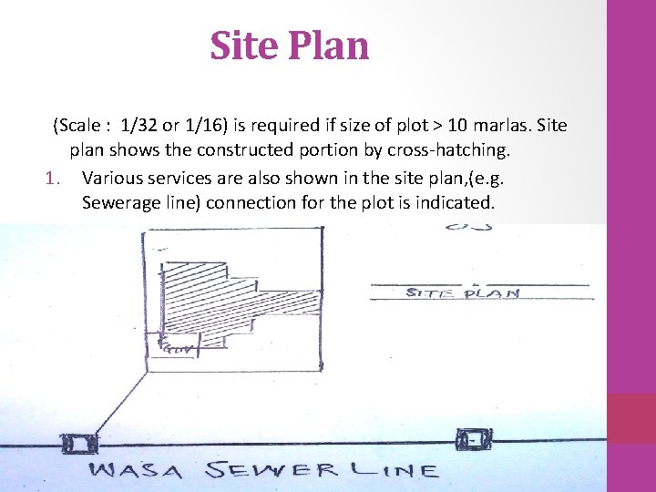 Site Plan (Scale : 1/32 or 1/16) is required if size of plot >