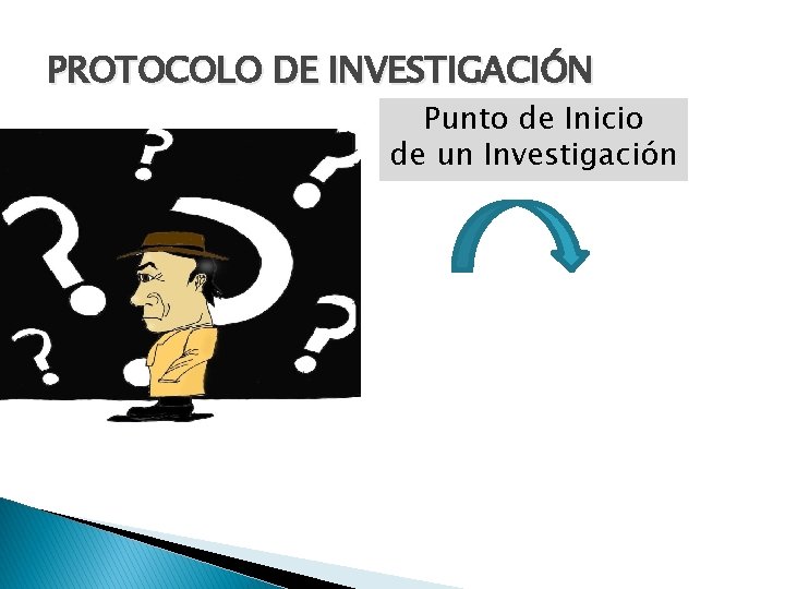 PROTOCOLO DE INVESTIGACIÓN Punto de Inicio de un Investigación 