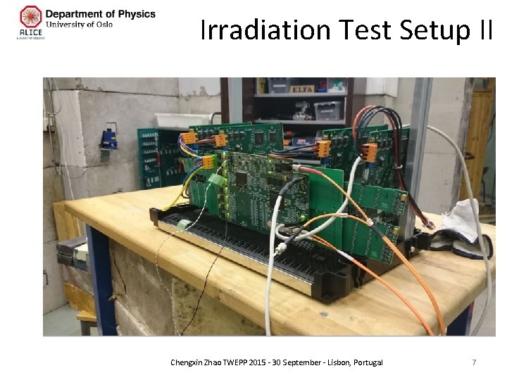 Irradiation Test Setup II Chengxin Zhao TWEPP 2015 - 30 September - Lisbon, Portugal