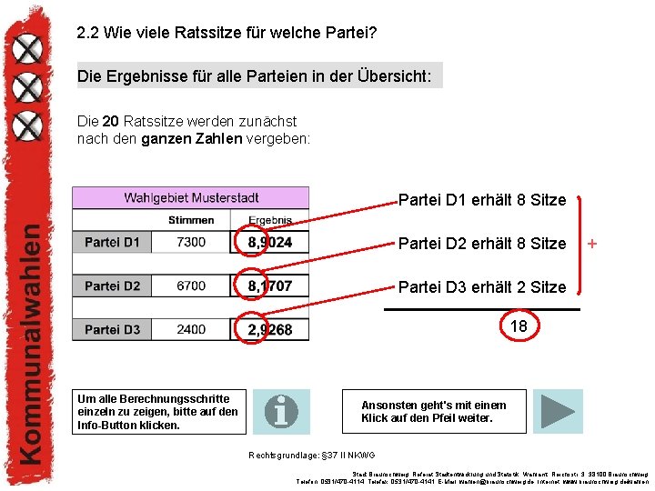 2. 2 Wie viele Ratssitze für welche Partei? Die Ergebnisse für alle Parteien in