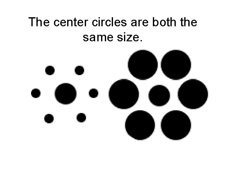 The center circles are both the same size. 