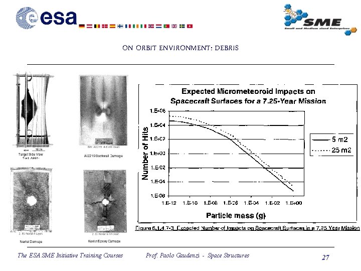 ON ORBIT ENVIRONMENT: DEBRIS The ESA SME Initiative Training Courses Prof. Paolo Gaudenzi -