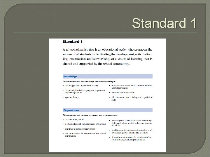 Standard 1 