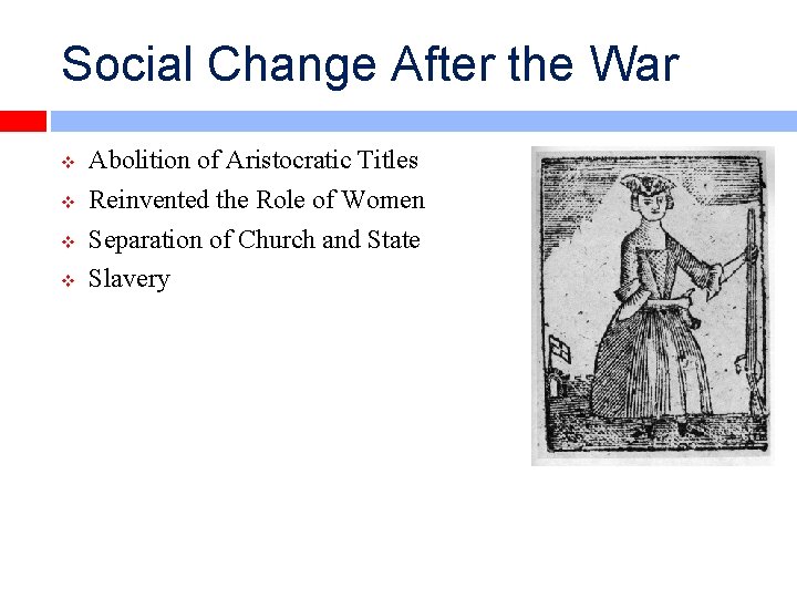 Social Change After the War v v Abolition of Aristocratic Titles Reinvented the Role Social Change After the War v v Abolition of Aristocratic Titles Reinvented the Role