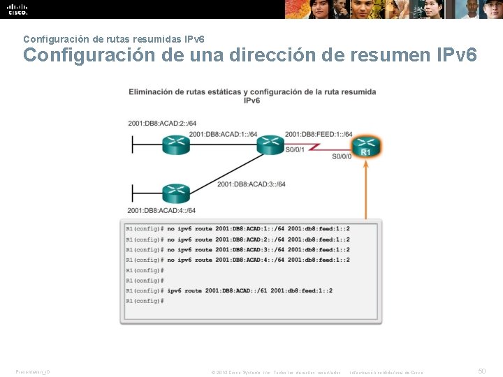 Configuración de rutas resumidas IPv 6 Configuración de una dirección de resumen IPv 6