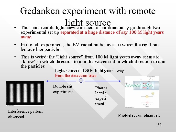  • Gedanken experiment with remote light source The same remote light source is