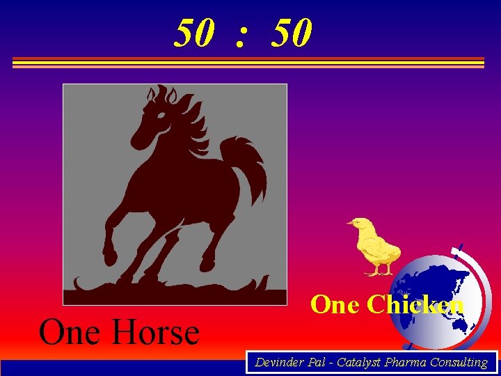 50 : 50 One Horse One Chicken Devinder Pal - Catalyst Pharma Consulting 