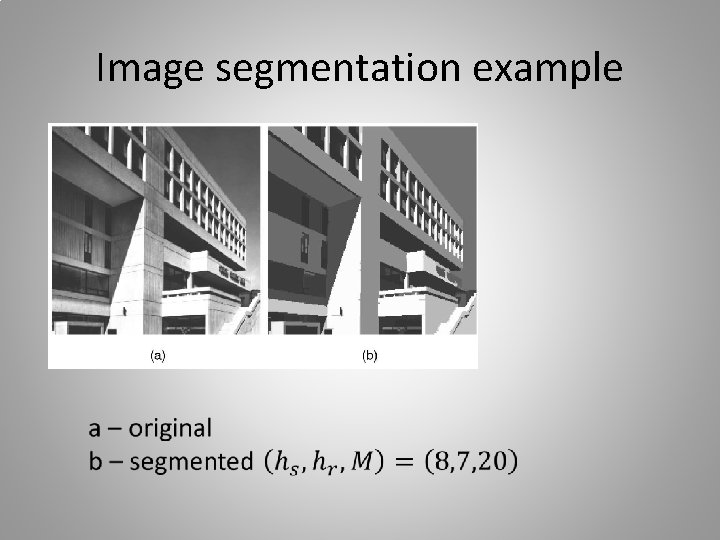 Image segmentation example 