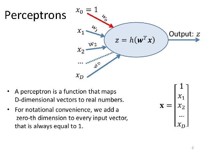 Perceptrons • 2 