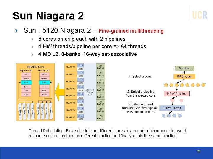 Sun Niagara 2 Sun T 5120 Niagara 2 – Fine-grained multithreading 8 cores on