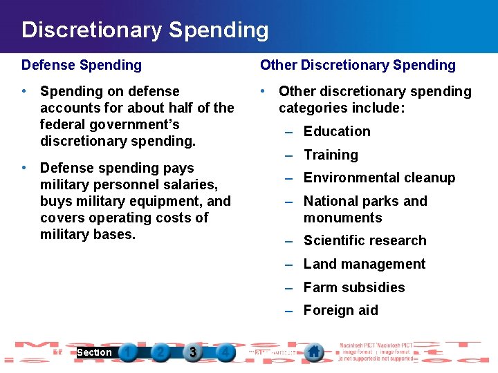 Discretionary Spending Defense Spending Other Discretionary Spending • Spending on defense accounts for about