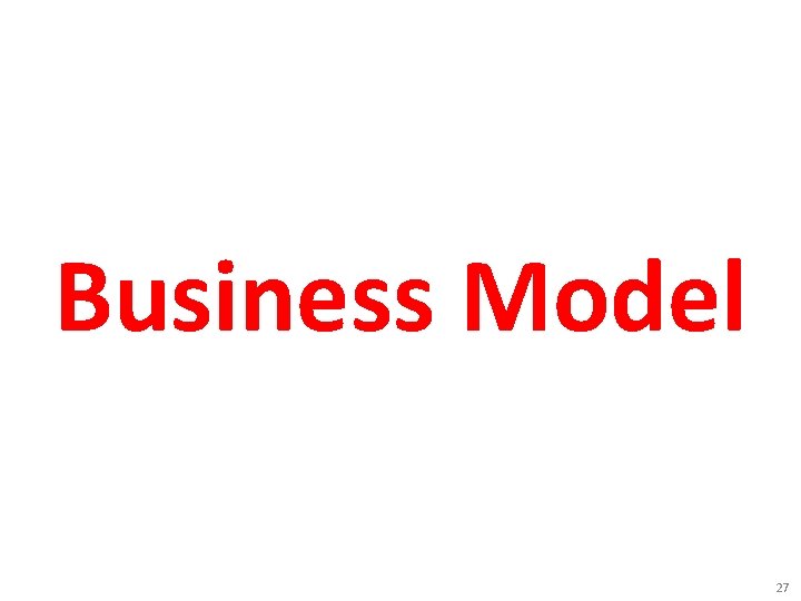 Business Model 27 