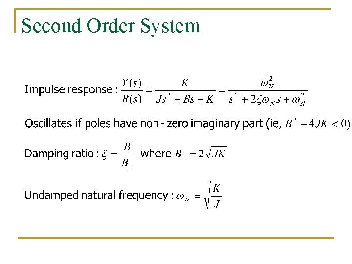 Second Order System 