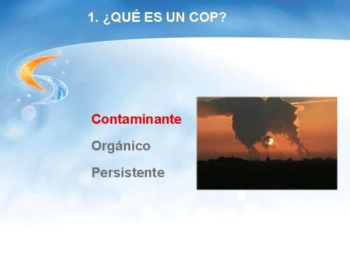 1. ¿QUÉ ES UN COP? Contaminante Orgánico Persistente 