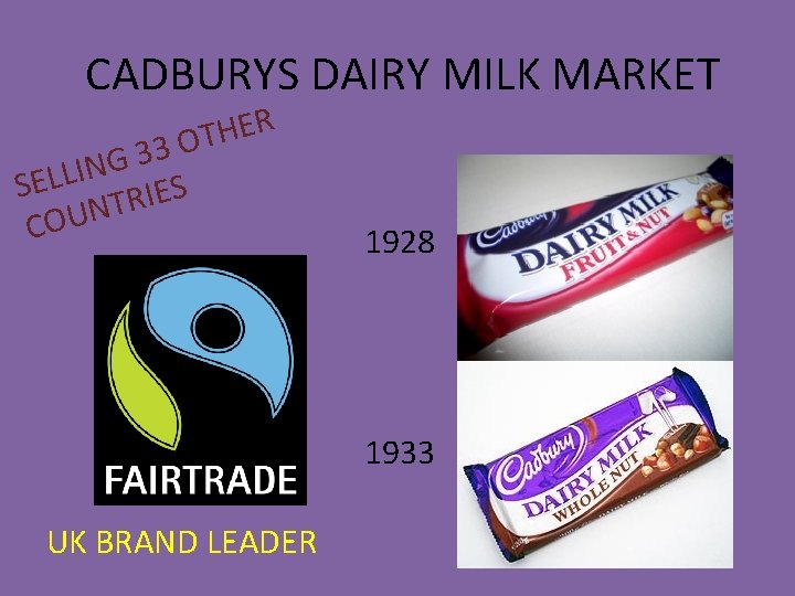 CADBURYS DAIRY MILK MARKET R E H T O 3 3 G N CADBURYS DAIRY MILK MARKET R E H T O 3 3 G N