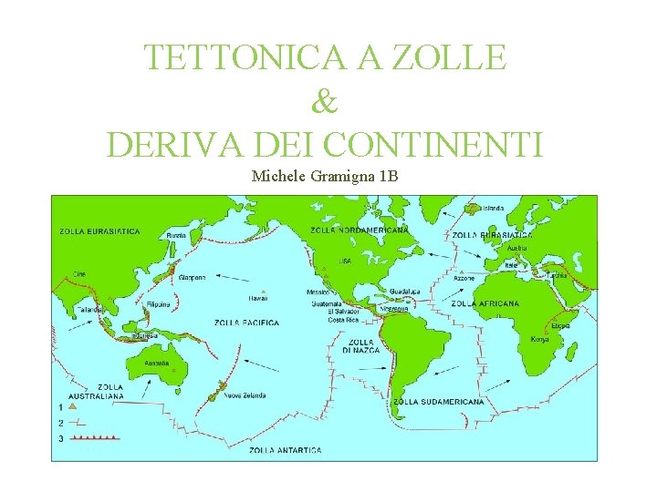 TETTONICA A ZOLLE & DERIVA DEI CONTINENTI Michele Gramigna 1 B TETTONICA A ZOLLE & DERIVA DEI CONTINENTI Michele Gramigna 1 B