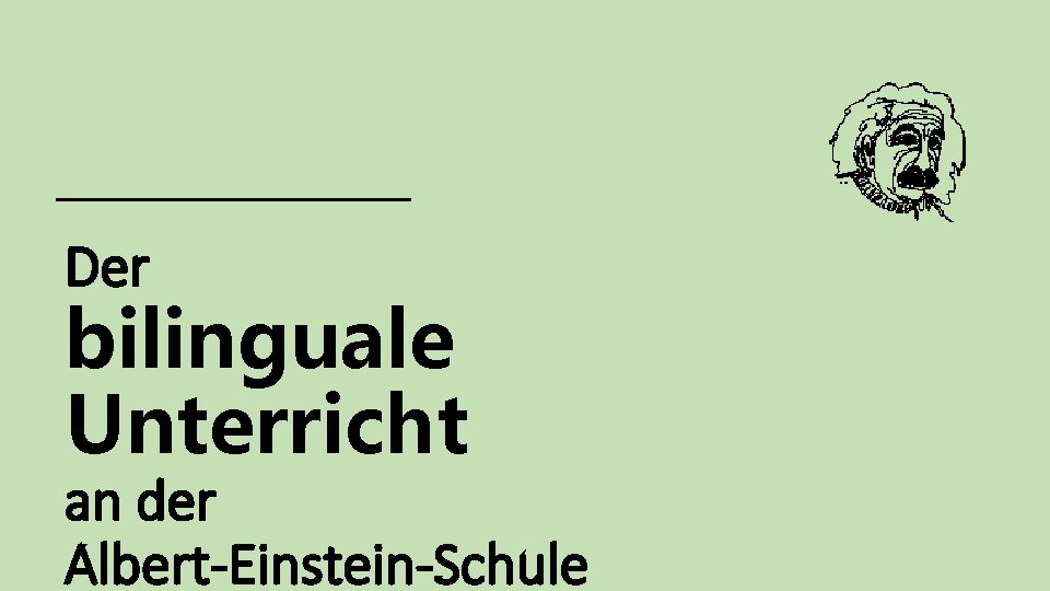 Der bilinguale Unterricht an der Albert-Einstein-Schule 