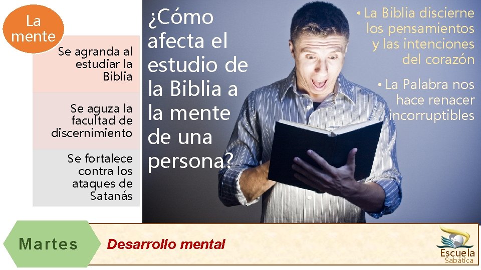 La mente Se agranda al estudiar la Biblia Se aguza la facultad de discernimiento