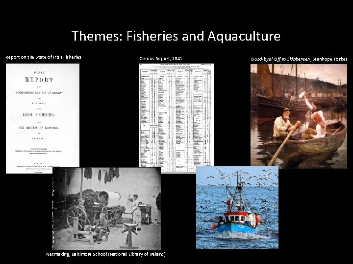 Themes: Fisheries and Aquaculture Report on the State of Irish Fisheries Census Report, 1841