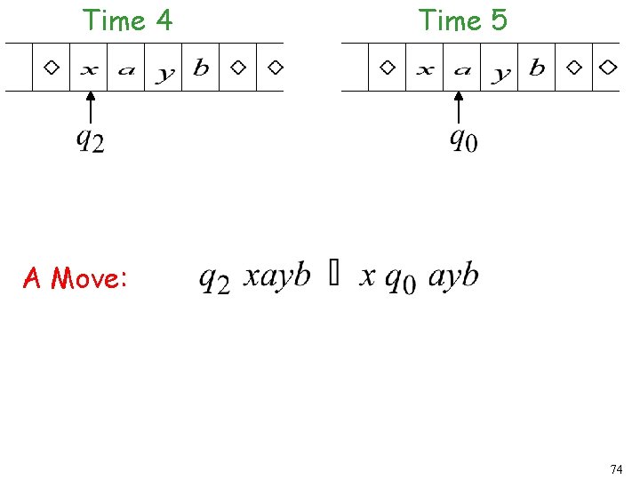 Time 4 Time 5 A Move: 74 Time 4 Time 5 A Move: 74