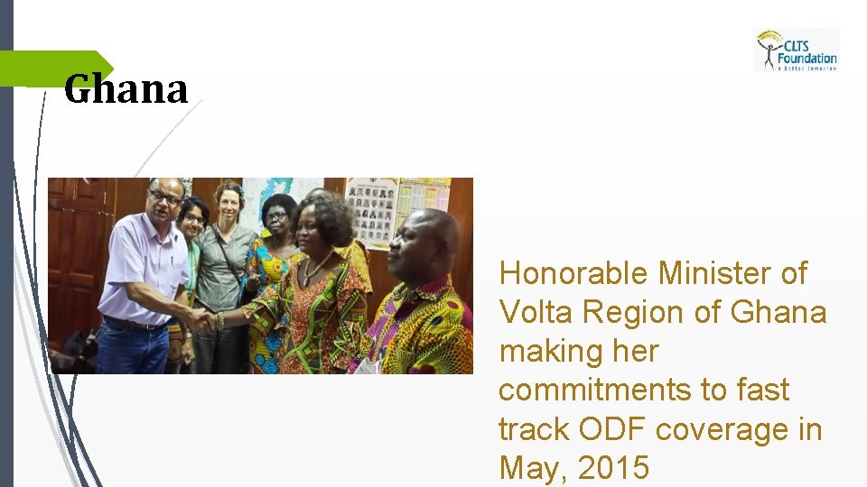 Ghana Honorable Minister of Volta Region of Ghana making her commitments to fast track Ghana Honorable Minister of Volta Region of Ghana making her commitments to fast track