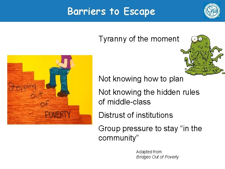 Barriers to Escape Tyranny of the moment Not knowing how to plan Not knowing