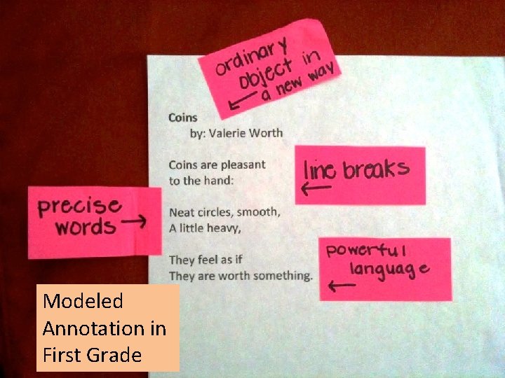 Modeled Annotation in First Grade 