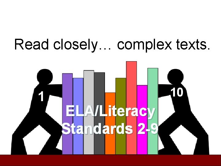 Read closely… complex texts. 1 10 ELA/Literacy Standards 2 -9 