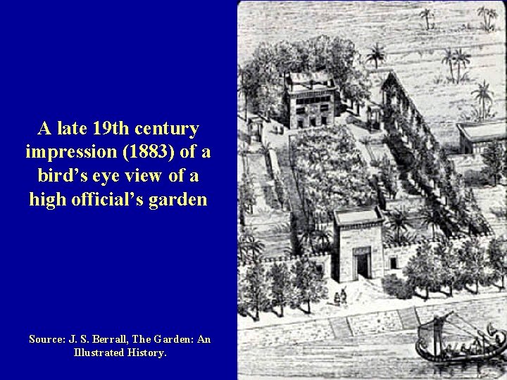 A late 19 th century impression (1883) of a bird’s eye view of a