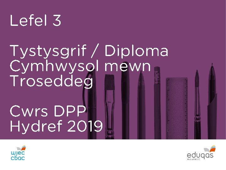 Lefel 3 Tystysgrif / Diploma Cymhwysol mewn Troseddeg Cwrs DPP Hydref 2019 