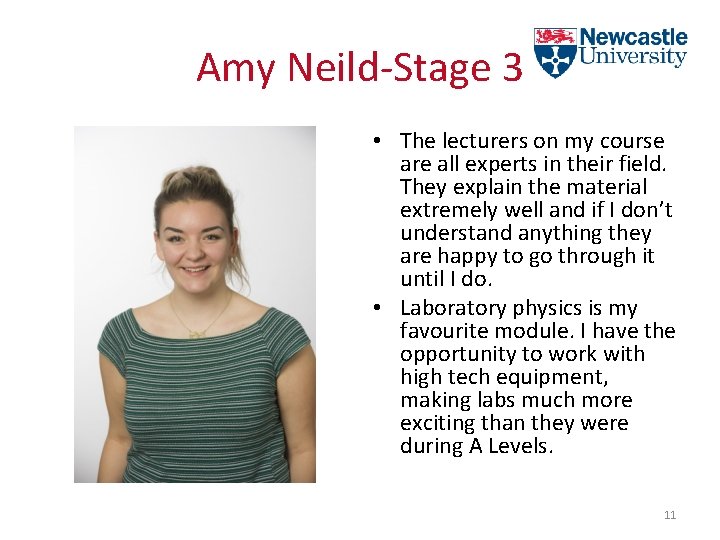 Amy Neild-Stage 3 • The lecturers on my course are all experts in their